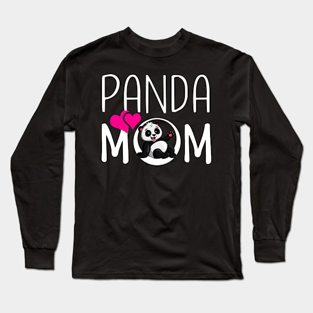 Panda Mom Long Sleeve T-Shirt by Hound mom